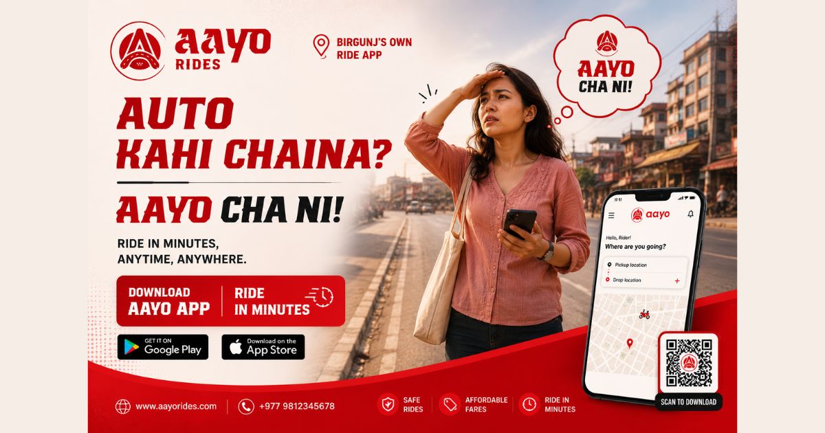 No.1 Ride Sharing App in Birgunj | Aayo Rides Nepal